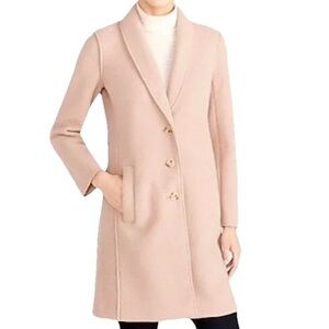 J. Crew Boiled Wool Topcoat Single Breasted Coat Pink Blush 4